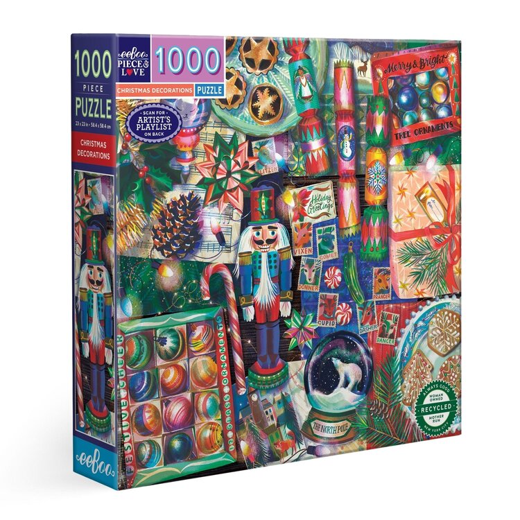 eeBoo Christmas Decorations Square | 1000 pc