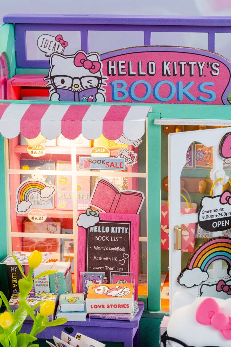Hands Craft DIY Miniature House | Hello Kitty Bookstore