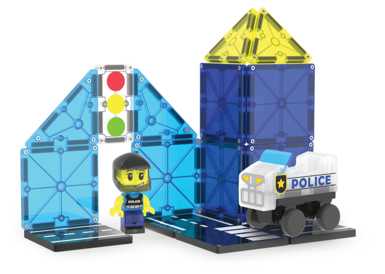 Magna-Tiles Police Patrol |  20 pc