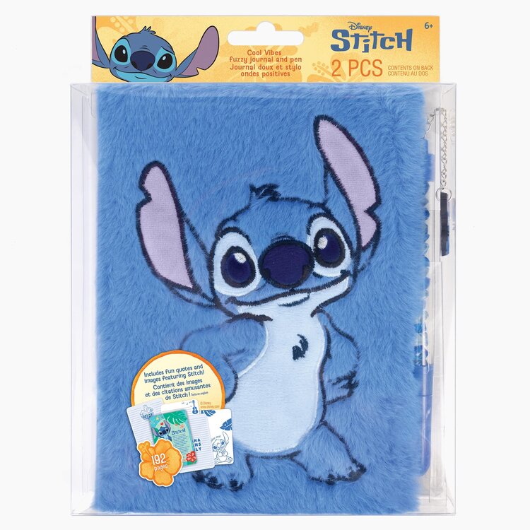 Make It Real Disney's Stitch Fuzzy Journal & Pen