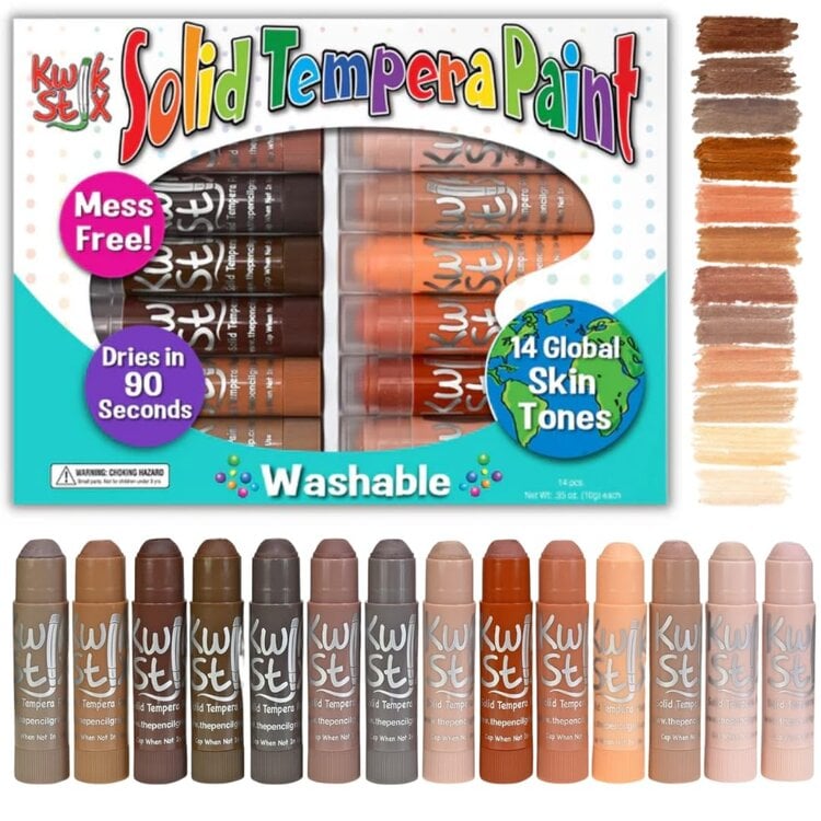 Pencil Grip Kwik Stix Tempera Paint Set | Skin Tone