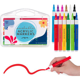 Pencil Grip Magic Stix Washable Acrylic Markers | 12 pk