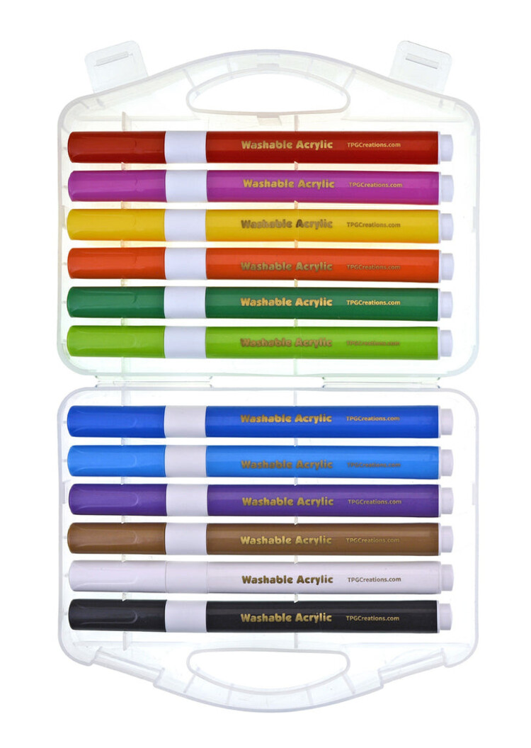 Pencil Grip Magic Stix Washable Acrylic Markers | 12 pk