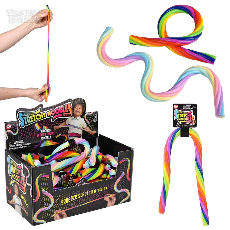 Toy Network Rainbow Stretchy Noodle