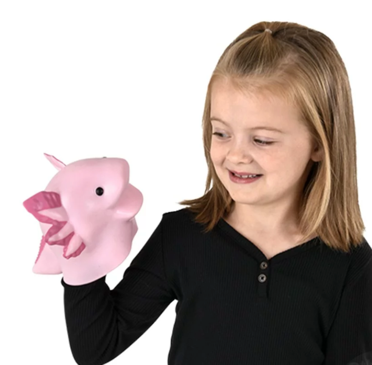 Toy Network Stretchy Axolotl Puppet | 6"