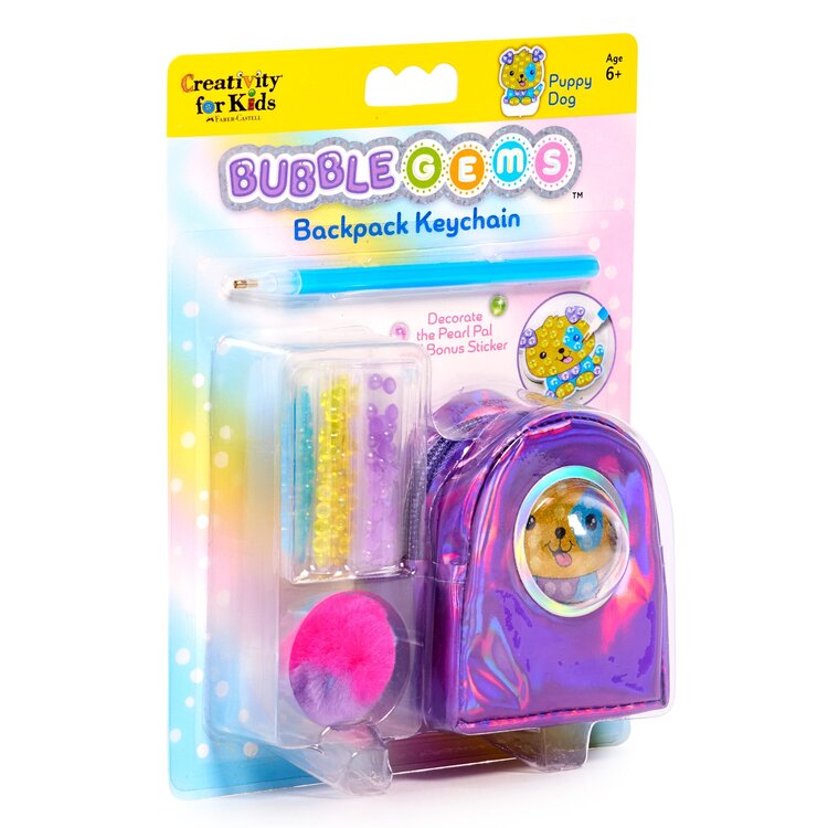 Creativity for Kids Bubble Gems | Key Chain Puppy Dog
