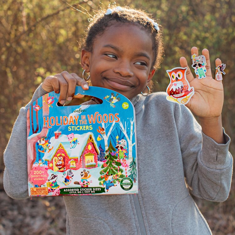 eeBoo Holiday in the Woods Shiny Stickers