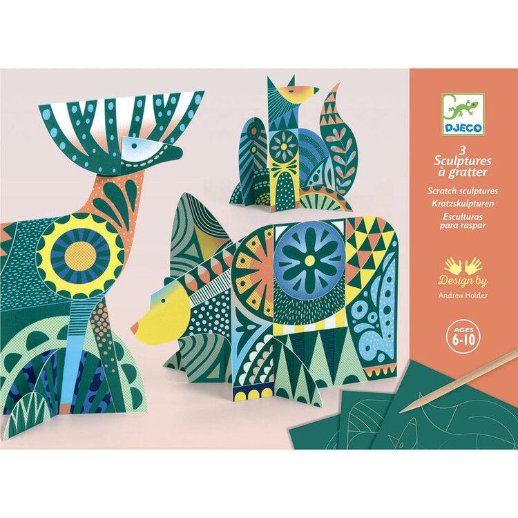 DJECO Scratch Cards | Animal Folk