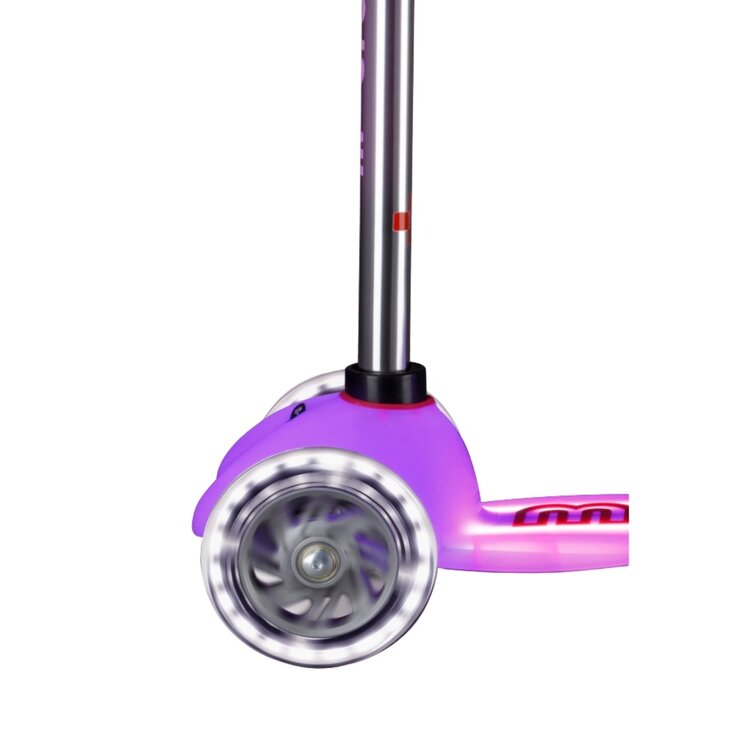 Micro Kickboard Mini Deluxe Glow LED Plus | Frosty Pink