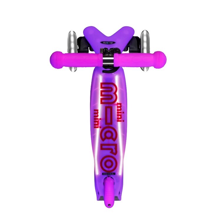 Micro Kickboard Mini Deluxe Glow LED Plus | Frosty Pink