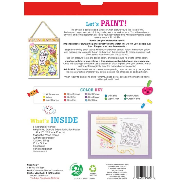 Faber-Castell Paint by Number | Sweets Wall Art