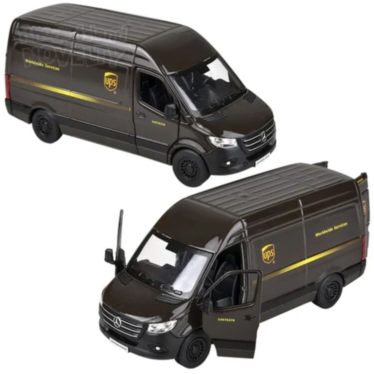 Toy Network 5" Die Cast Pull Back UPS Delivery Van
