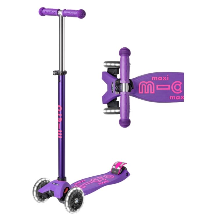 Micro Kickboard Maxi Deluxe LED | Purple