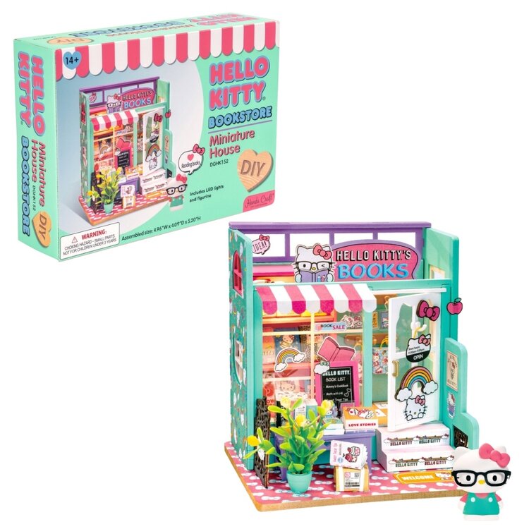 Hands Craft DIY Miniature House | Hello Kitty Bookstore