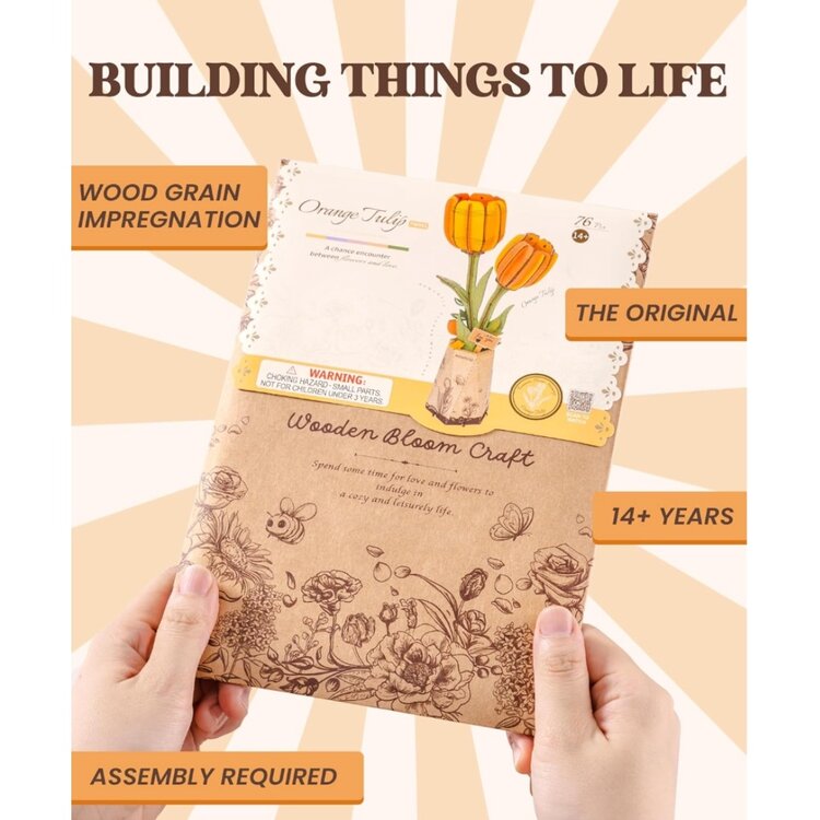 Hands Craft Orange Tulip