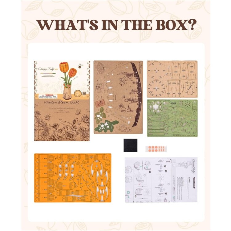 Hands Craft Orange Tulip