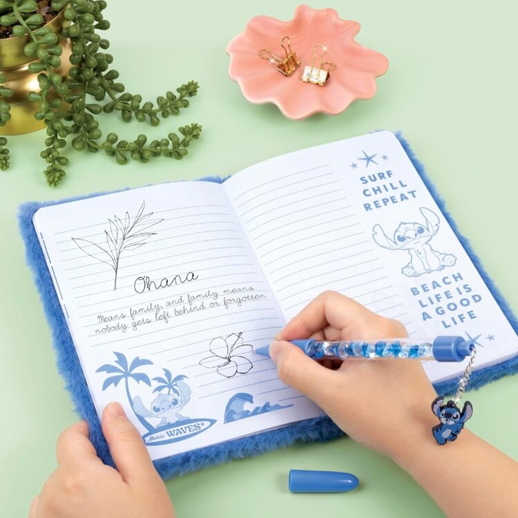 Make It Real Disney's Stitch Fuzzy Journal & Pen