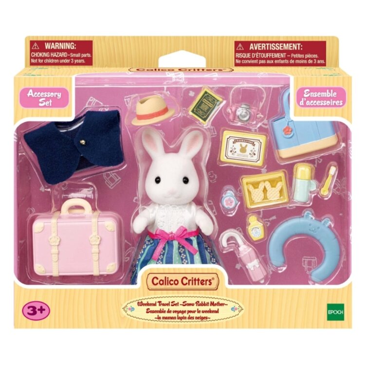 Calico Critters Weekend Travel Set Snow Rabbit Mother