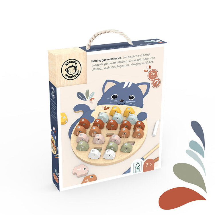 Speedy Monkey Fishing Game Alphabet