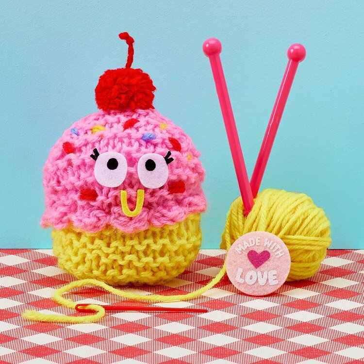 Bright Stripes Snack Knit Kit | Cupcake Cutie