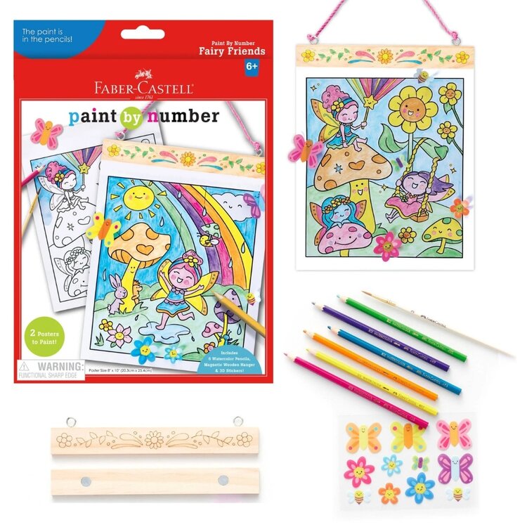 Faber-Castell Paint by Number | Fairy Friends Wall Art