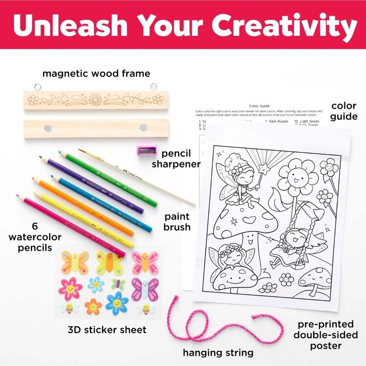 Faber-Castell Paint by Number | Fairy Friends Wall Art