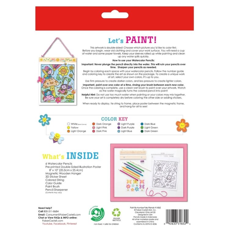 Faber-Castell Paint by Number | Fairy Friends Wall Art