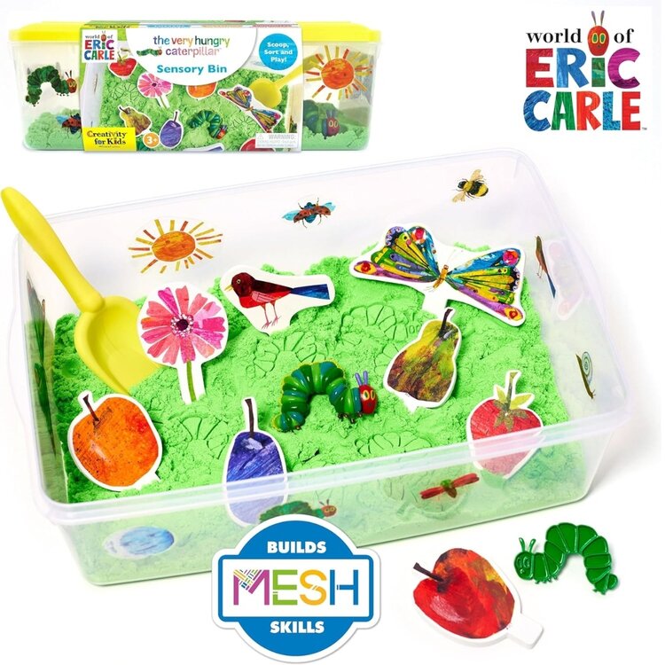 Creativity for Kids Sensory Bin | The Very Hungry Caterpillar