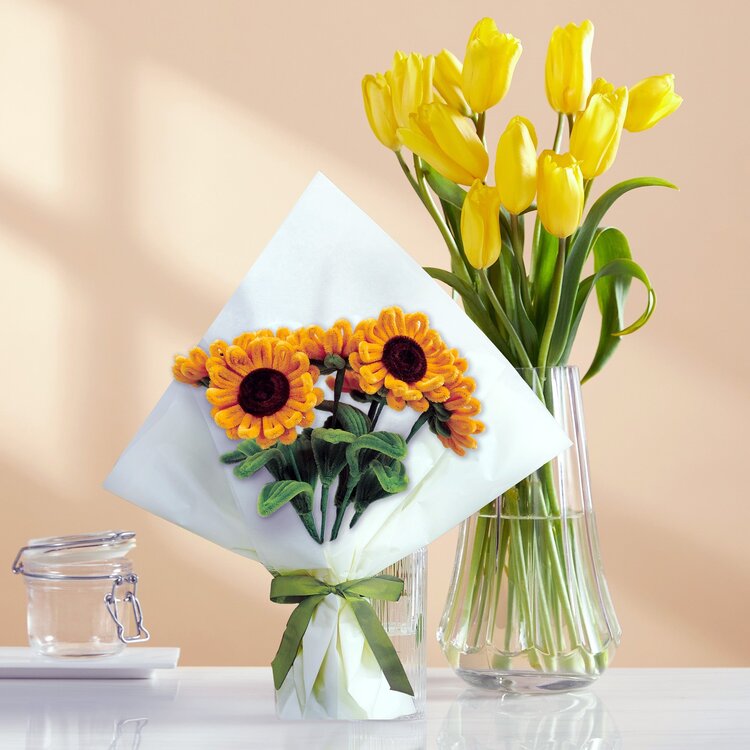 Hands Craft Chenille Bouquet Kit | Sunflower