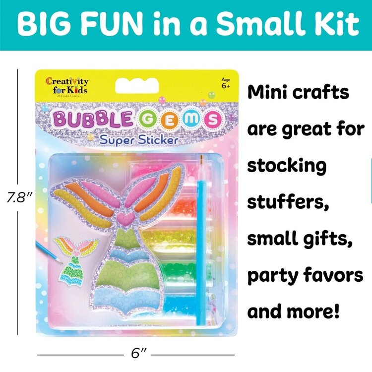 Creativity for Kids Bubble Gems | Super Sticker Mermaid