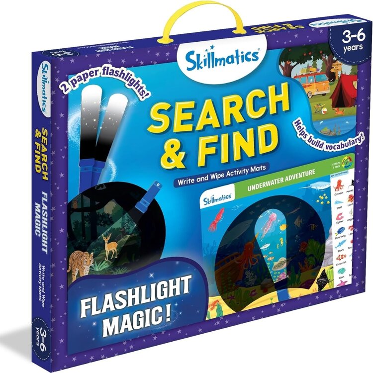 Skillmatics Write & Wipe | Search & Find Flashlight Magic