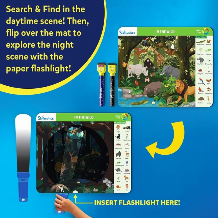 Skillmatics Write & Wipe | Search & Find Flashlight Magic