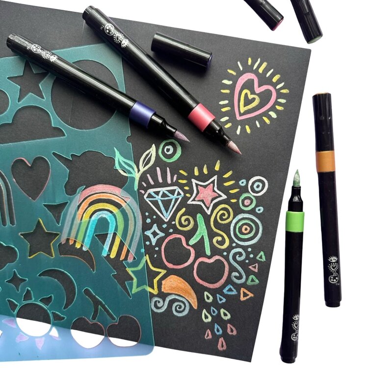 Bright Stripes Metallic Dreams