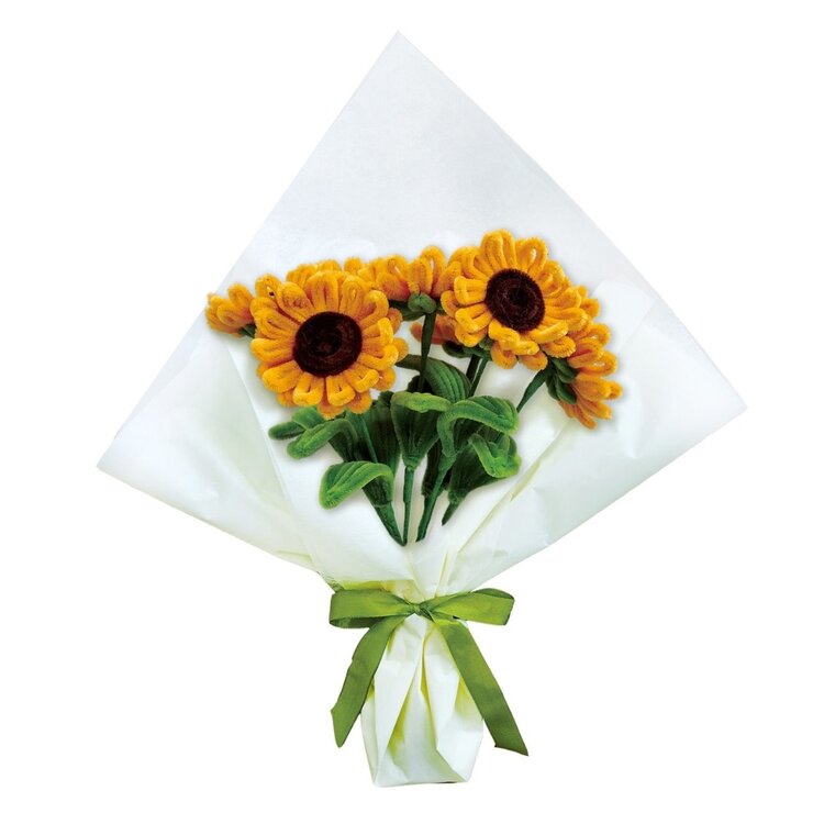 Hands Craft Chenille Bouquet Kit | Sunflower