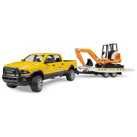 Bruder Ram Rental Service w/Trailer & Mini Excavator