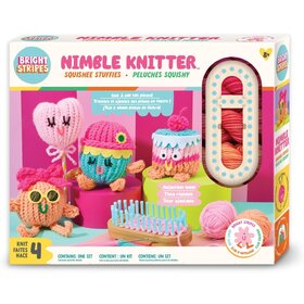 Bright Stripes Nimble Knitter- Squishee Stuffies
