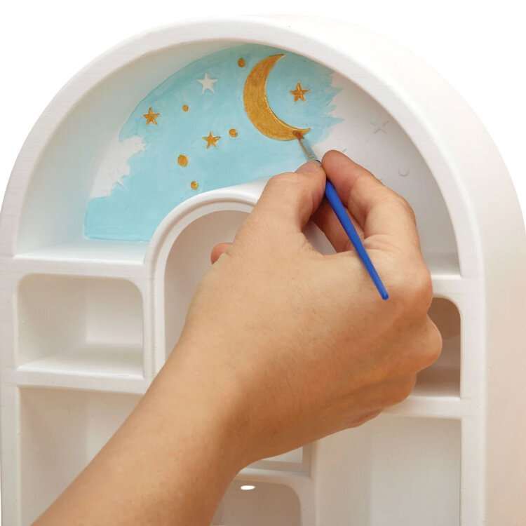 Bright Stripes Wish*Craft Paint A Curio Shelf