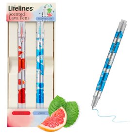 Lifelines Scented Lava Pen Set | Blue/Red Pk 2