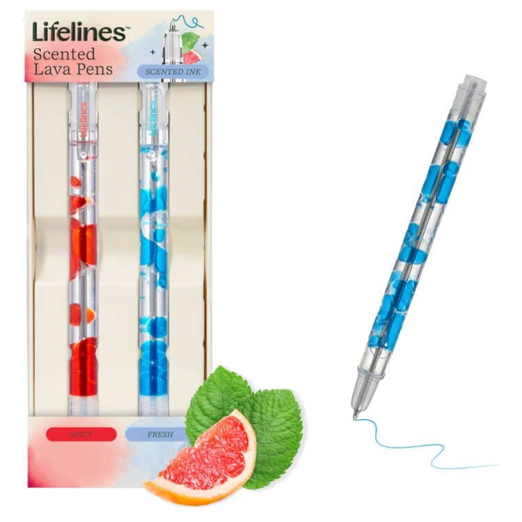 Lifelines Scented Lava Pen Set | Blue/Red Pk 2