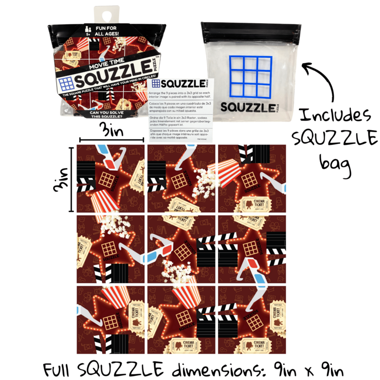 Fun Squared Squizzle Puzzle | Movie Time