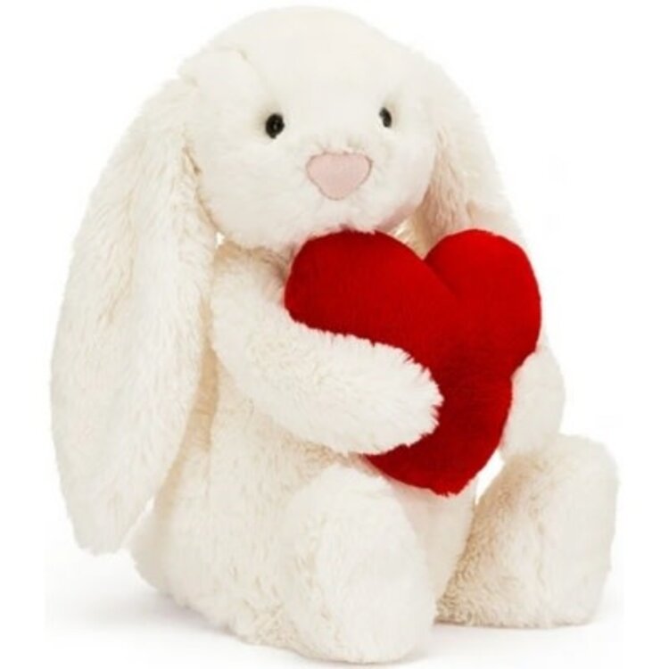 Jellycat Bashful Bunny | Red Love Heart