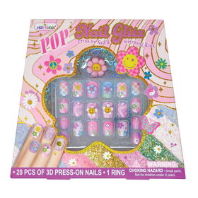 Hot Focus Pop Nail Glit | Groovy Flower