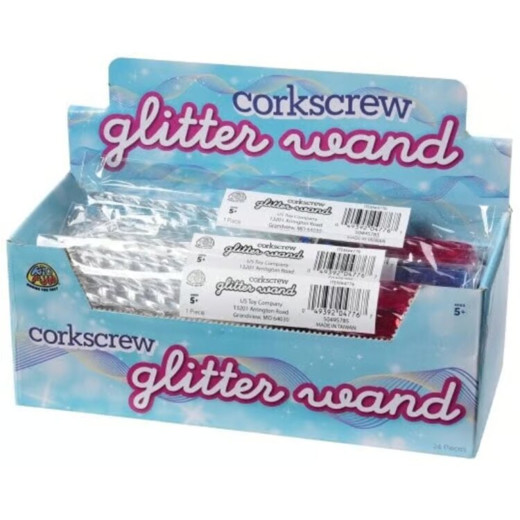 US Toy Corkscrew Glitter Wand