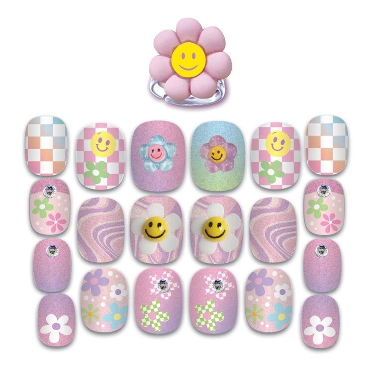 Hot Focus Pop Nail Glit | Groovy Flower