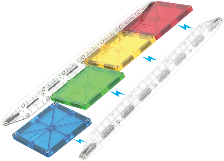 Magna-Tiles Rail Racers | 33 pc