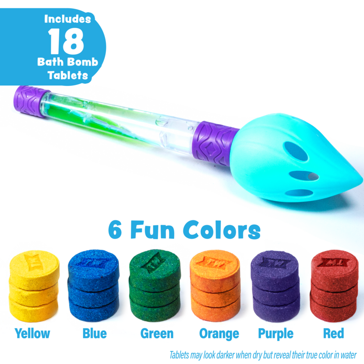 Tub Works Bath Color Brush | Kids Bath Bomb Set