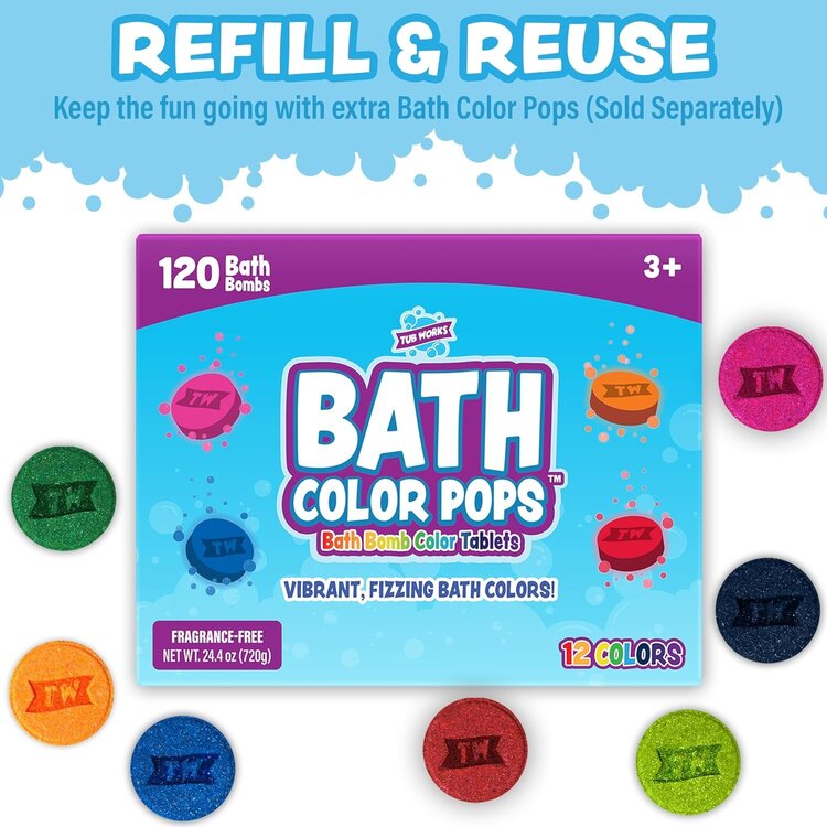Tub Works Bath Color Brush | Kids Bath Bomb Set
