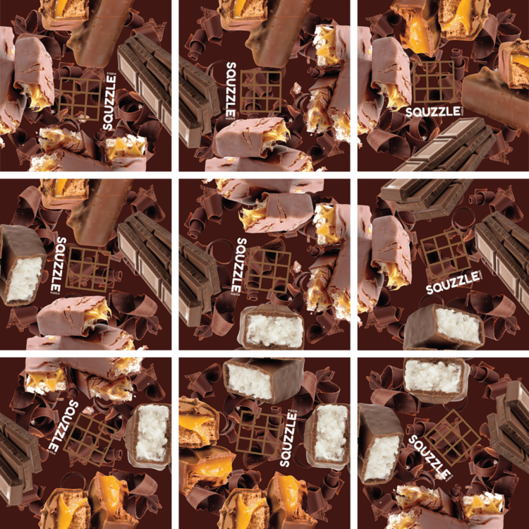 Fun Squared Squzzle Puzzle | Chocolate Bars