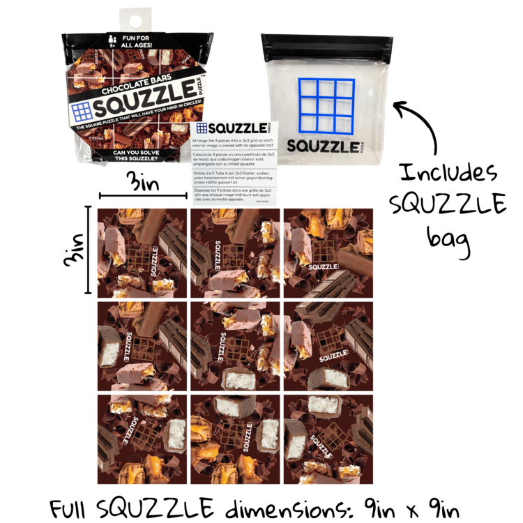 Fun Squared Squzzle Puzzle | Chocolate Bars