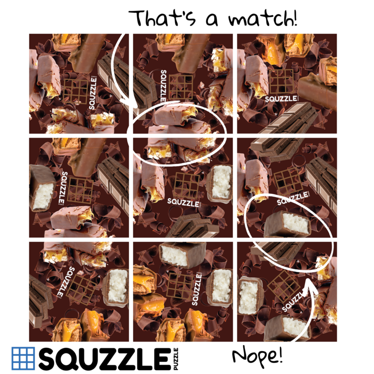 Fun Squared Squzzle Puzzle | Chocolate Bars